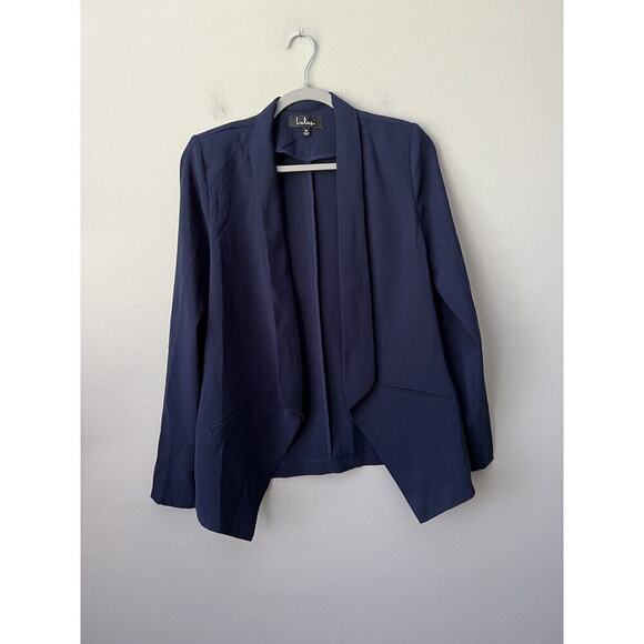 Lulus Cardigan Womens Size Medium Blue Open Front Shawl Collar Chiffon - Picture 4 of 11